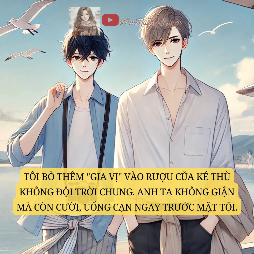 Bìa truyện BL_Tôi Bỏ Thêm "Gia Vị" Vào Rượu Của Kẻ Thù Không Đội Trời Chung. Anh Ta Uống Cạn Ngay Trước Mặt Tôi