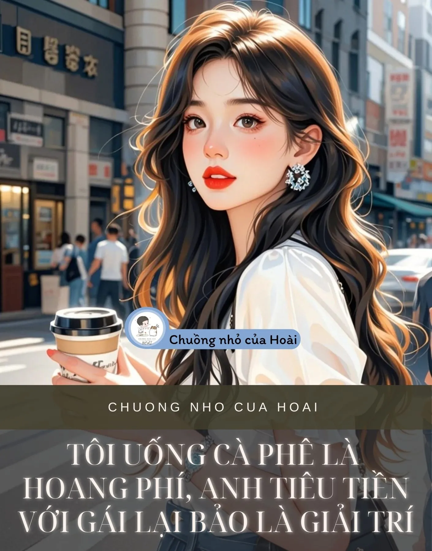 Bìa truyện TÔI UỐNG CÀ PHÊ LÀ HOANG PHÍ, ANH TIÊU TIỀN VỚI GÁI LẠI BẢO LÀ GIẢI TRÍ