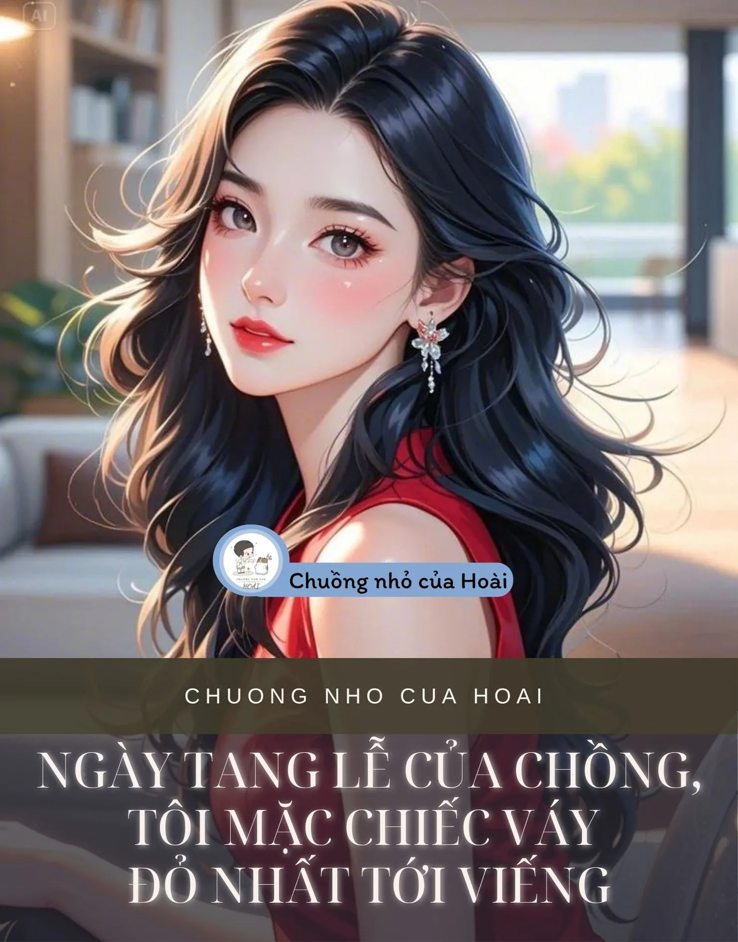 Bìa truyện NGÀY TANG LỄ CỦA CHỒNG, TÔI MẶC CHIẾC VÁY ĐỎ NHẤT TỚI VIẾNG