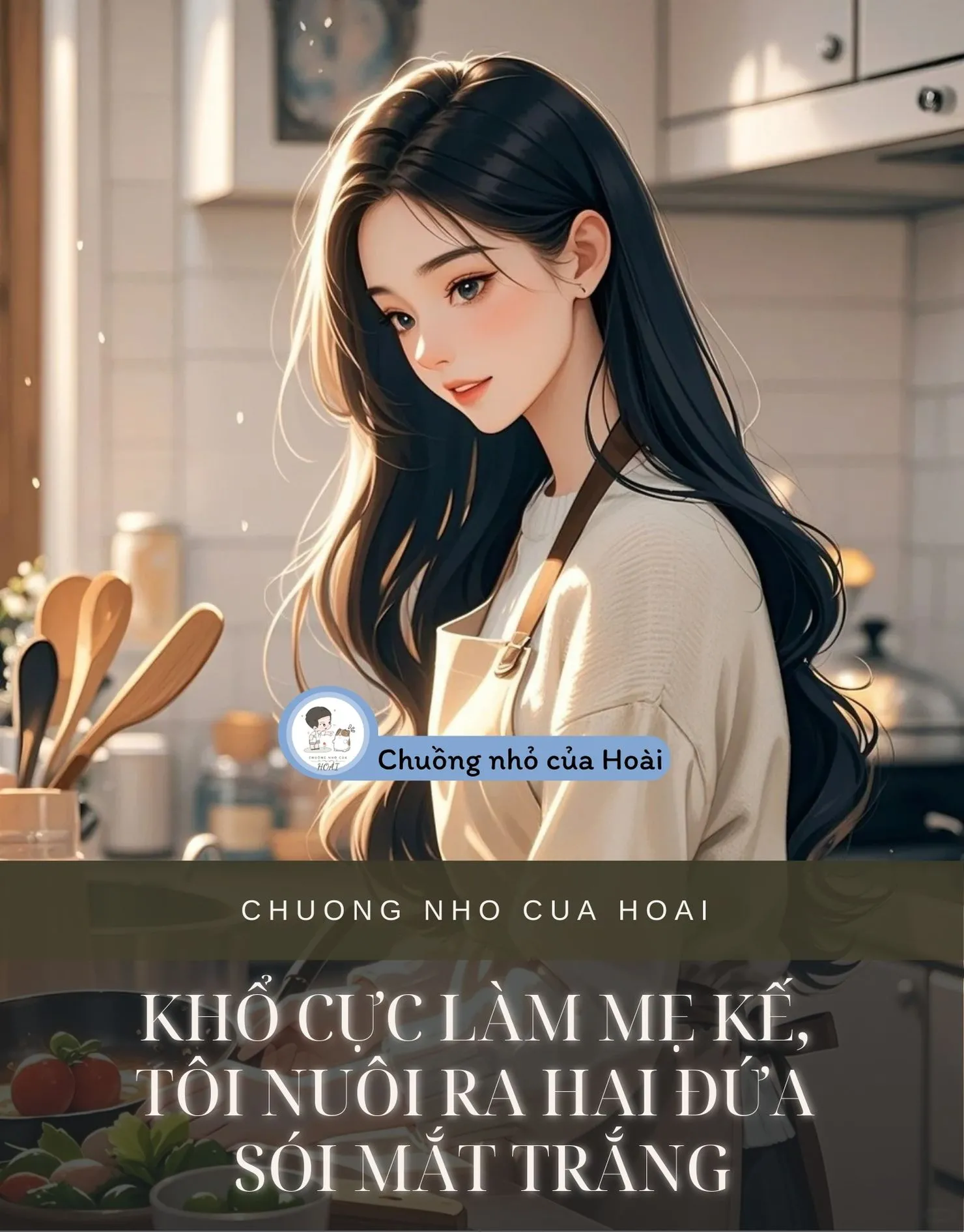 Bìa truyện KHỔ CỰC LÀM MẸ KẾ, TÔI NUÔI RA HAI ĐỨA SÓI MẮT TRẮNG